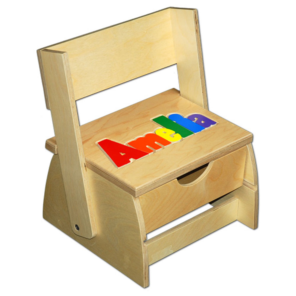 childrens wooden name stools