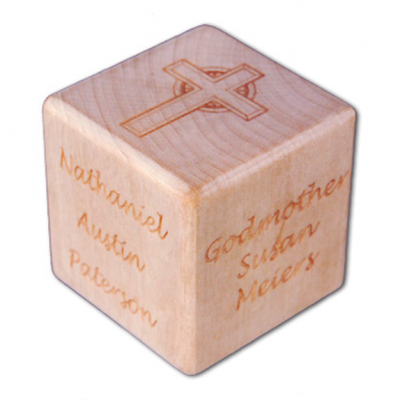 Personalized Christening/Baptism Block - Damhorst Toys & Puzzles Inc Store