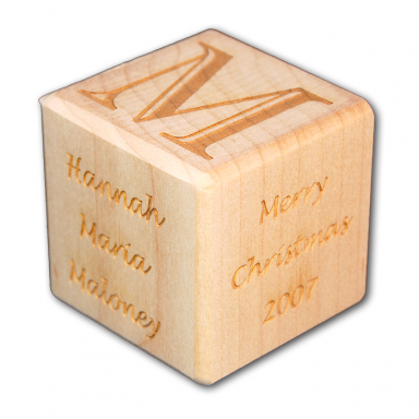  Personalized Wooden Baby Block by Little Wooden