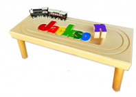 ** Limited Run ** Locomotive Name Puzzle Stool with 2 Cars